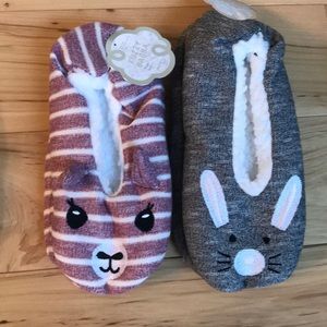 Fuzzy Babba slippers.  2 pair bundle. NWT.
